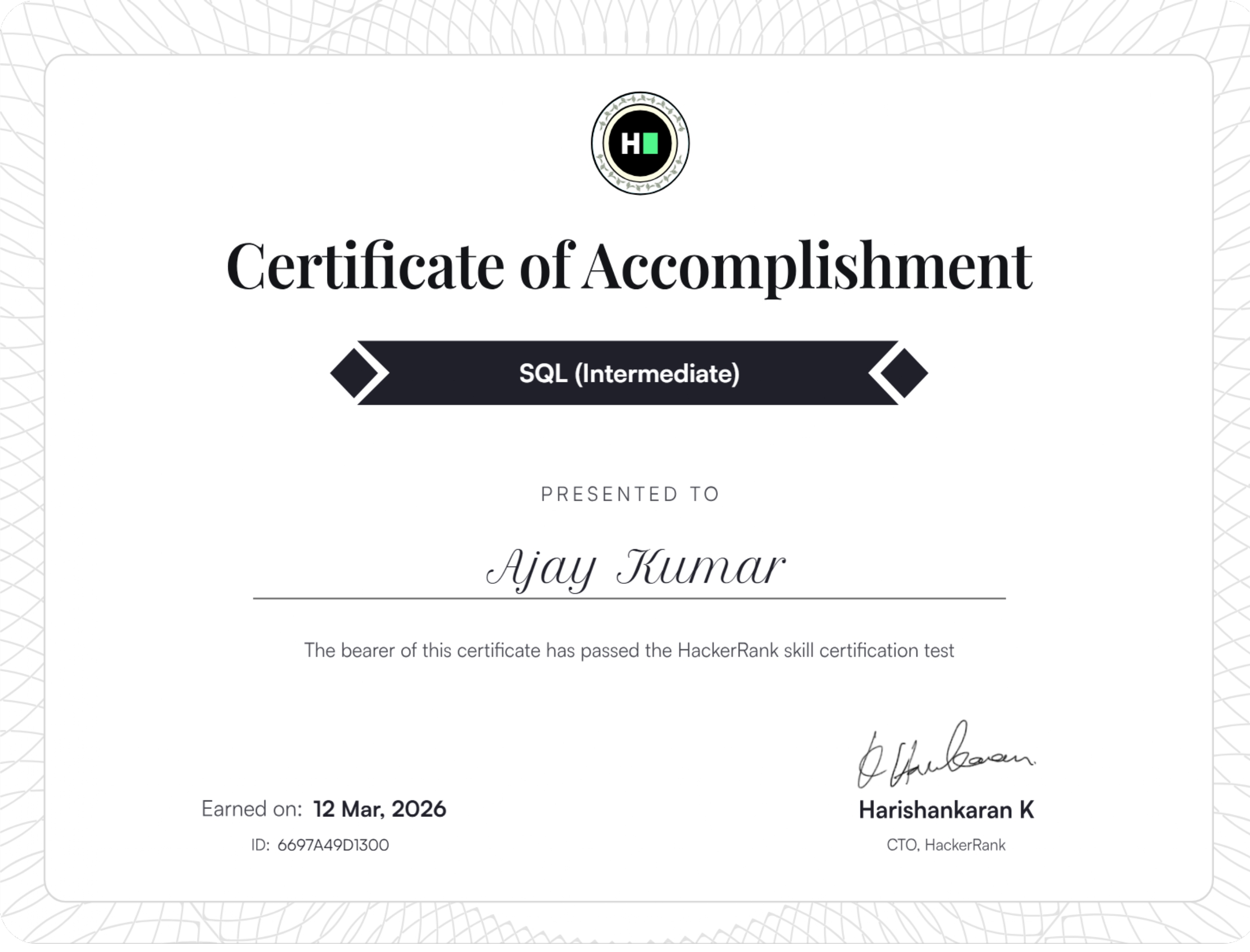 Data Science Master 1.0 Certificate